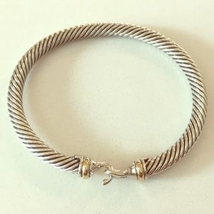 David Yurman Cable Classic Buckle Bracelet w/ gold